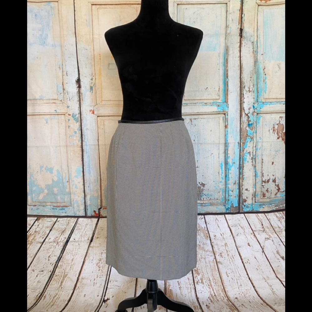 Kasper ASL Women’s Black and White Checkered Pencil Skirt Lined Size 8P